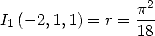                 p2-
I1(-2,1,1) = r = 18  